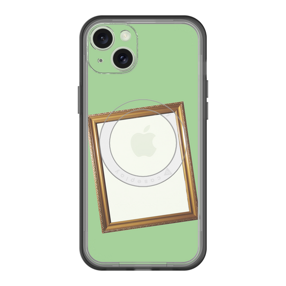 スリムプロテクションプレミアムケース with MagSafe［ Photo Frame - Light Green ］