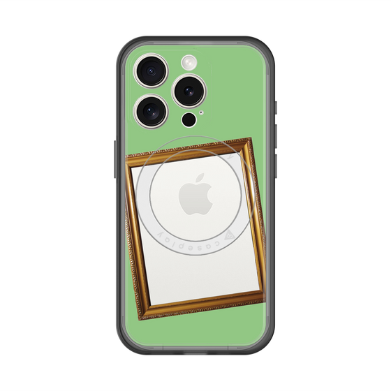スリムプロテクションプレミアムケース with MagSafe［ Photo Frame - Light Green ］