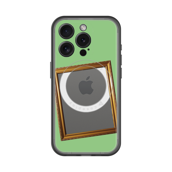 スリムプロテクションプレミアムケース with MagSafe［ Photo Frame - Light Green ］