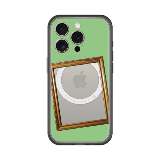 スリムプロテクションプレミアムケース with MagSafe［ Photo Frame - Light Green ］