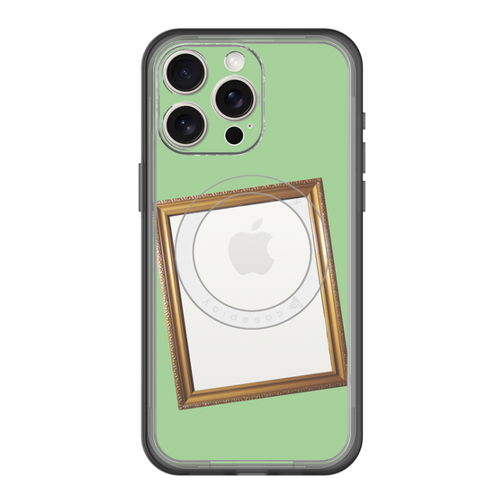 スリムプロテクションプレミアムケース with MagSafe［ Photo Frame - Light Green ］
