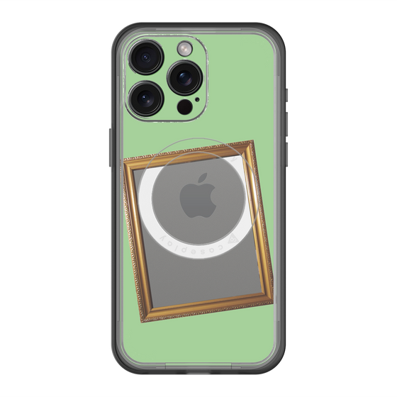スリムプロテクションプレミアムケース with MagSafe［ Photo Frame - Light Green ］