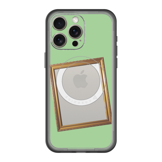 スリムプロテクションプレミアムケース with MagSafe［ Photo Frame - Light Green ］