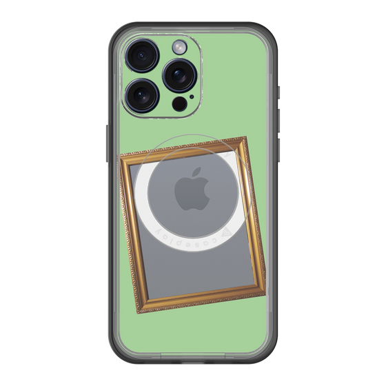 スリムプロテクションプレミアムケース with MagSafe［ Photo Frame - Light Green ］