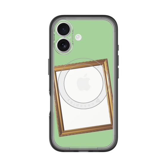 スリムプロテクションプレミアムケース with MagSafe［ Photo Frame - Light Green ］