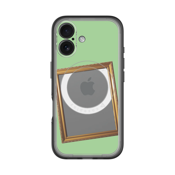 スリムプロテクションプレミアムケース with MagSafe［ Photo Frame - Light Green ］
