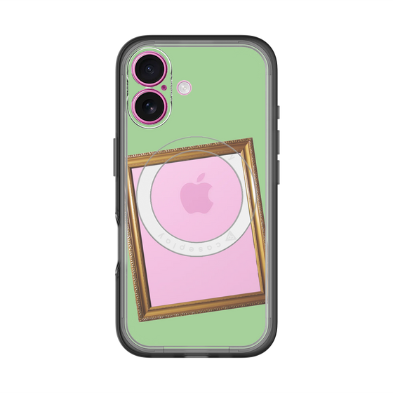 スリムプロテクションプレミアムケース with MagSafe［ Photo Frame - Light Green ］