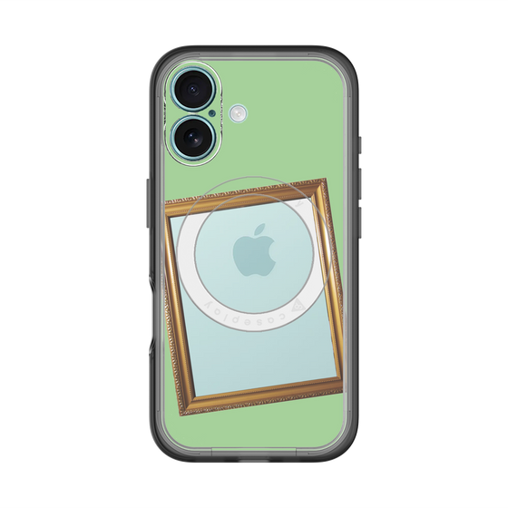 スリムプロテクションプレミアムケース with MagSafe［ Photo Frame - Light Green ］