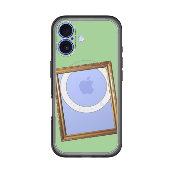 スリムプロテクションプレミアムケース with MagSafe［ Photo Frame - Light Green ］