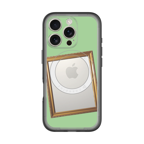 スリムプロテクションプレミアムケース with MagSafe［ Photo Frame - Light Green ］