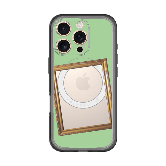 スリムプロテクションプレミアムケース with MagSafe［ Photo Frame - Light Green ］