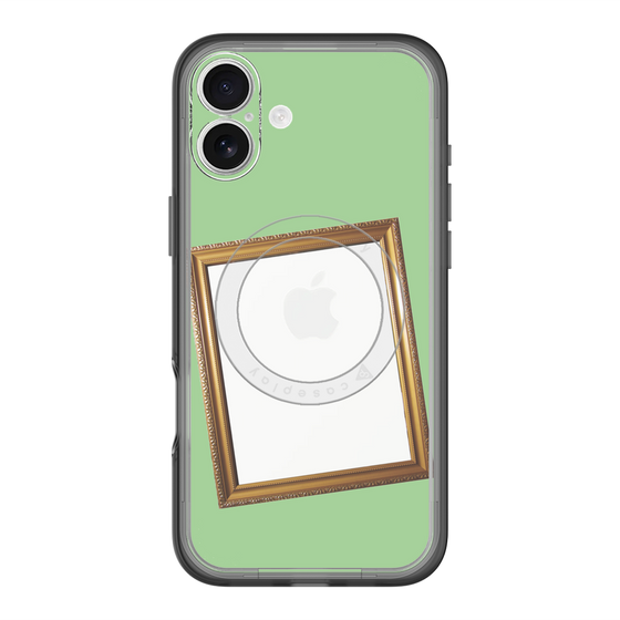 スリムプロテクションプレミアムケース with MagSafe［ Photo Frame - Light Green ］