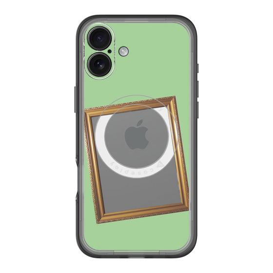 スリムプロテクションプレミアムケース with MagSafe［ Photo Frame - Light Green ］