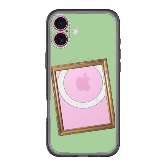 スリムプロテクションプレミアムケース with MagSafe［ Photo Frame - Light Green ］