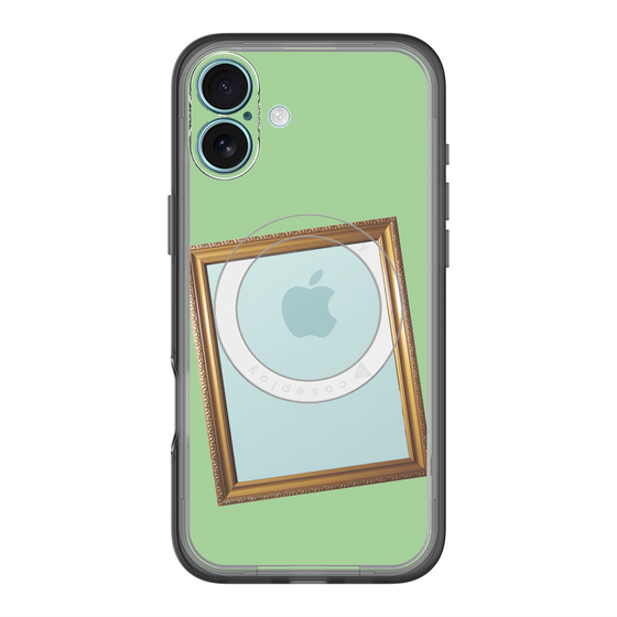 スリムプロテクションプレミアムケース with MagSafe［ Photo Frame - Light Green ］