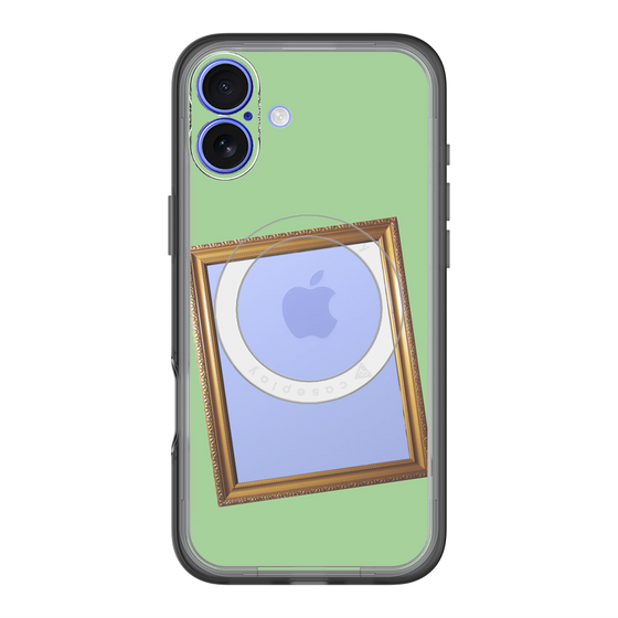 スリムプロテクションプレミアムケース with MagSafe［ Photo Frame - Light Green ］