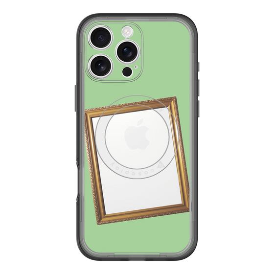 スリムプロテクションプレミアムケース with MagSafe［ Photo Frame - Light Green ］