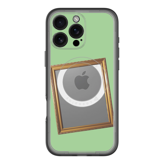 スリムプロテクションプレミアムケース with MagSafe［ Photo Frame - Light Green ］