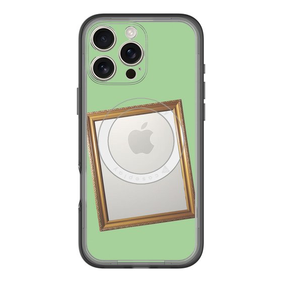 スリムプロテクションプレミアムケース with MagSafe［ Photo Frame - Light Green ］