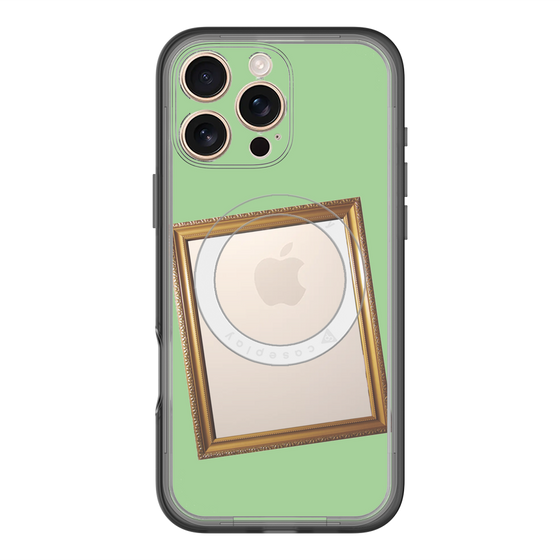 スリムプロテクションプレミアムケース with MagSafe［ Photo Frame - Light Green ］