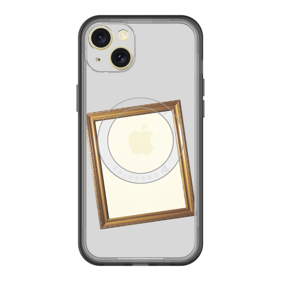 スリムプロテクションプレミアムケース with MagSafe［ Photo Frame - Light Gray ］
