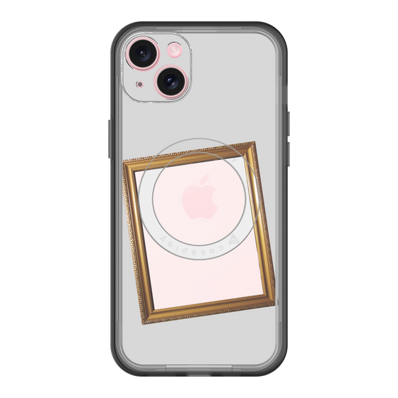 スリムプロテクションプレミアムケース with MagSafe［ Photo Frame - Light Gray ］