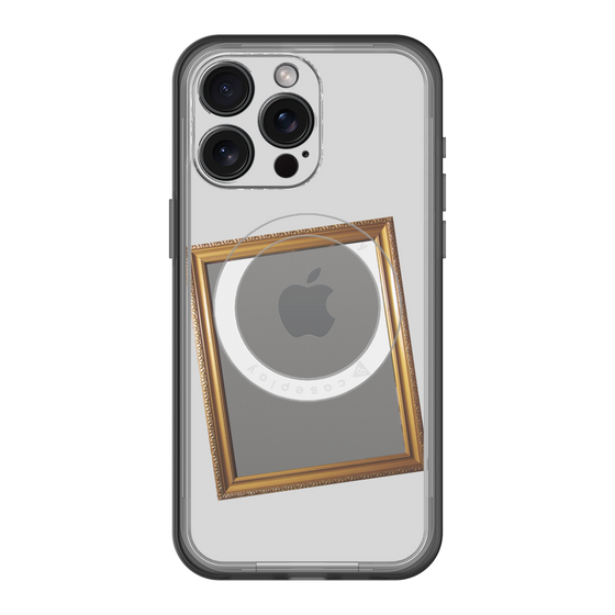 スリムプロテクションプレミアムケース with MagSafe［ Photo Frame - Light Gray ］