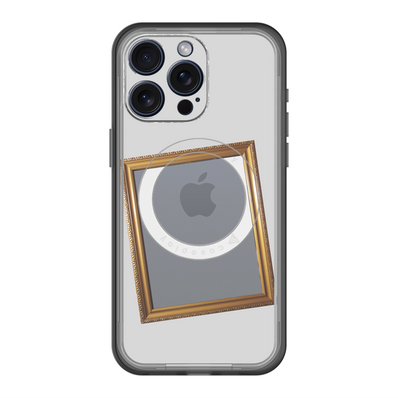 スリムプロテクションプレミアムケース with MagSafe［ Photo Frame - Light Gray ］