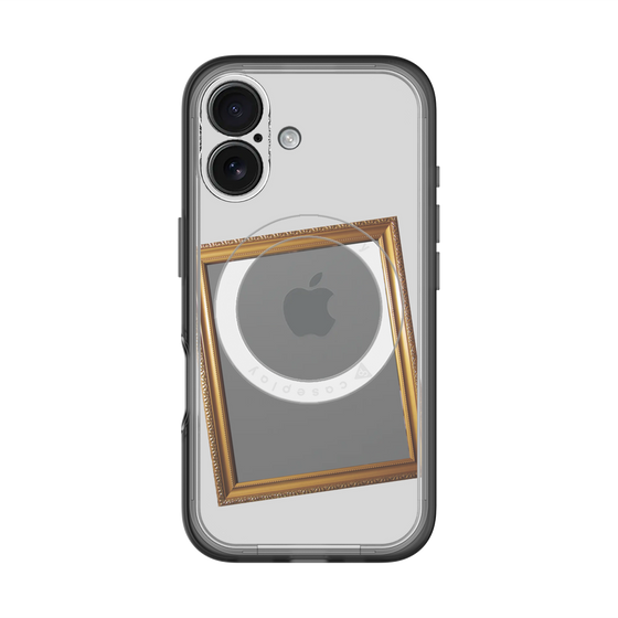 スリムプロテクションプレミアムケース with MagSafe［ Photo Frame - Light Gray ］