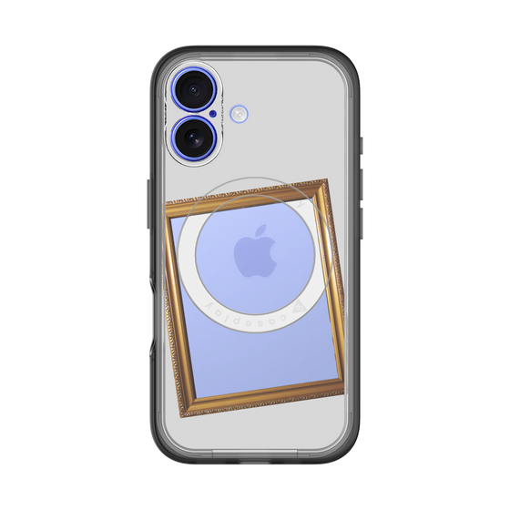 スリムプロテクションプレミアムケース with MagSafe［ Photo Frame - Light Gray ］
