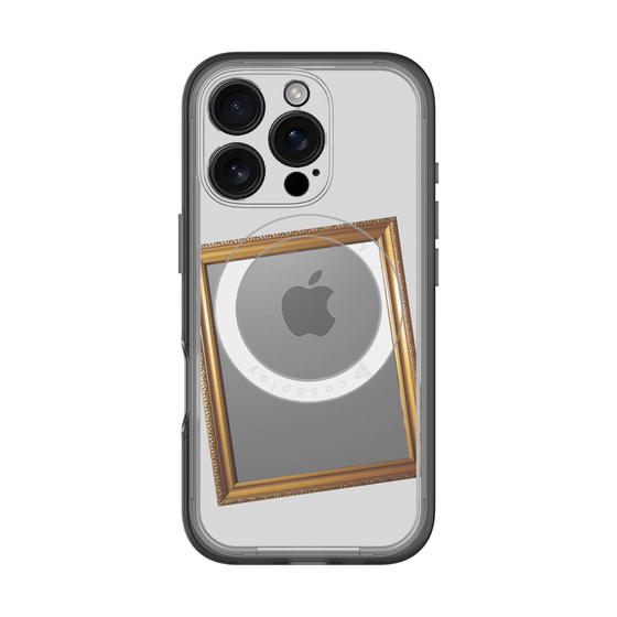 スリムプロテクションプレミアムケース with MagSafe［ Photo Frame - Light Gray ］