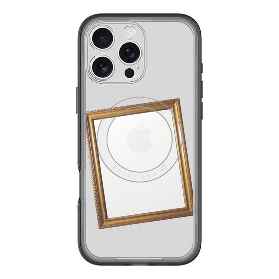 スリムプロテクションプレミアムケース with MagSafe［ Photo Frame - Light Gray ］