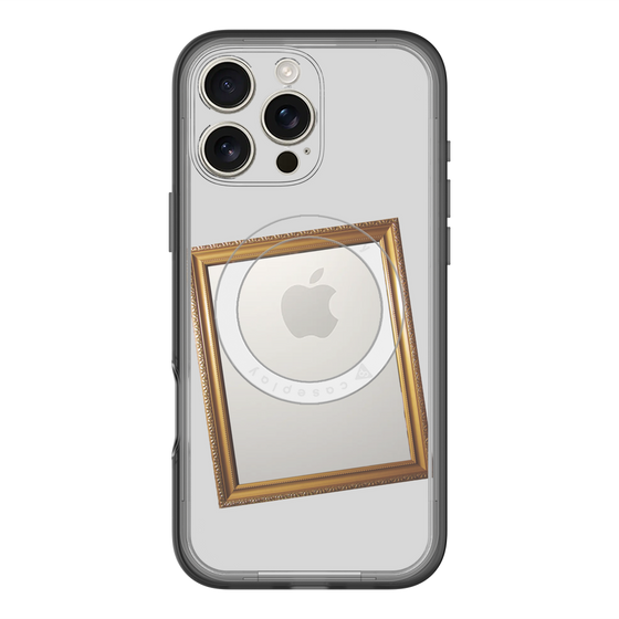 スリムプロテクションプレミアムケース with MagSafe［ Photo Frame - Light Gray ］