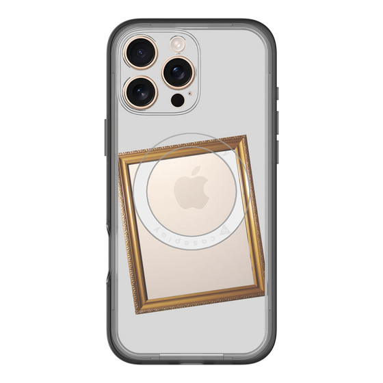 スリムプロテクションプレミアムケース with MagSafe［ Photo Frame - Light Gray ］