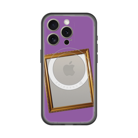スリムプロテクションプレミアムケース with MagSafe［ Photo Frame - Purple ］