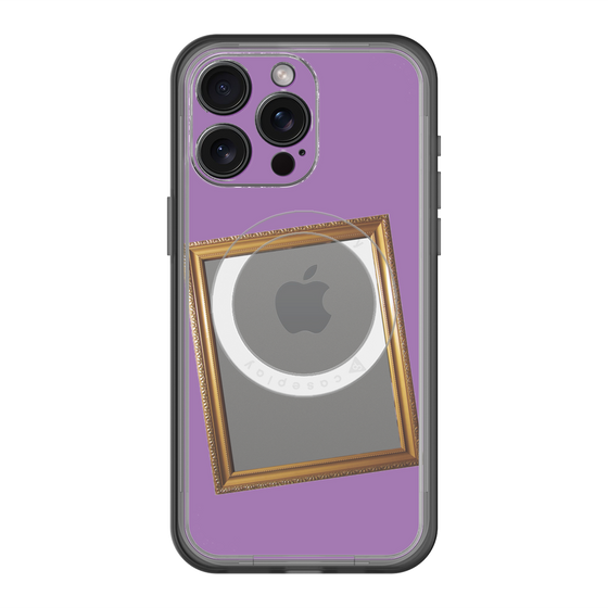 スリムプロテクションプレミアムケース with MagSafe［ Photo Frame - Purple ］