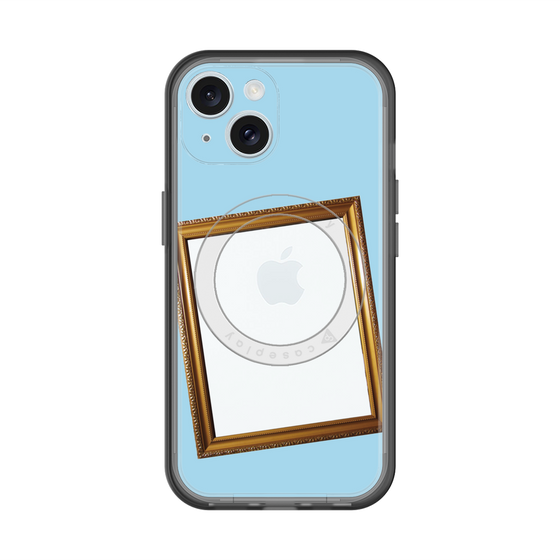 スリムプロテクションプレミアムケース with MagSafe［ Photo Frame - Light Blue ］