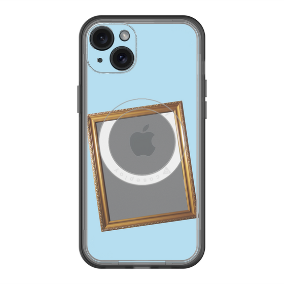 スリムプロテクションプレミアムケース with MagSafe［ Photo Frame - Light Blue ］