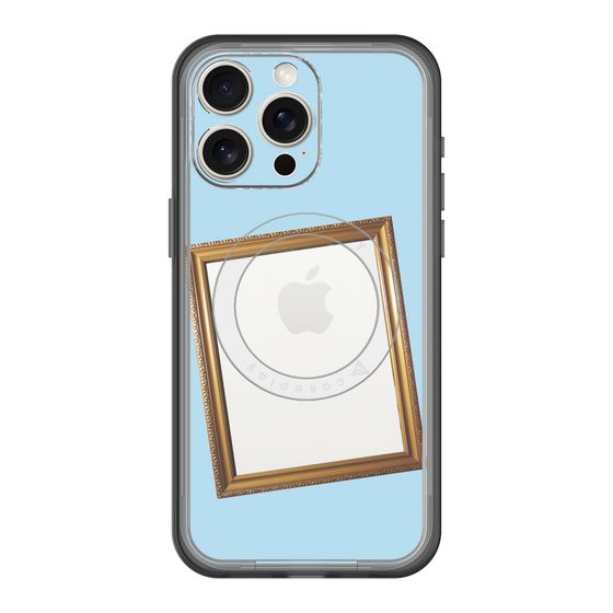スリムプロテクションプレミアムケース with MagSafe［ Photo Frame - Light Blue ］