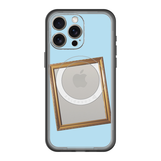 スリムプロテクションプレミアムケース with MagSafe［ Photo Frame - Light Blue ］