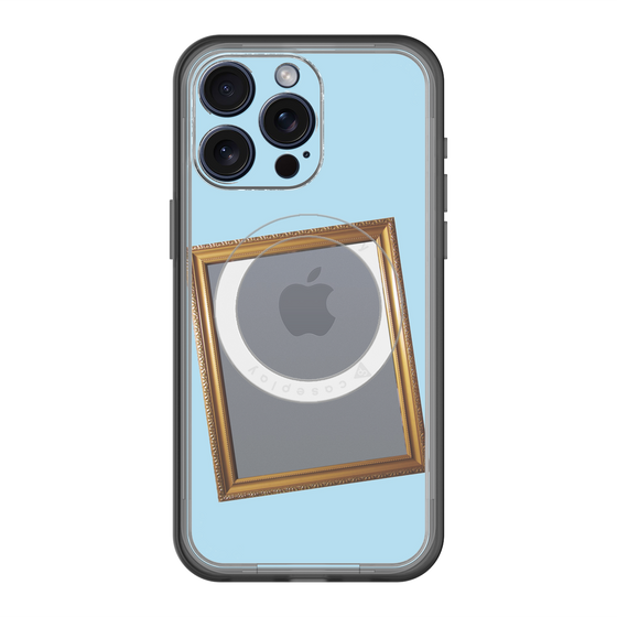 スリムプロテクションプレミアムケース with MagSafe［ Photo Frame - Light Blue ］