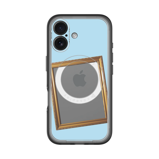 スリムプロテクションプレミアムケース with MagSafe［ Photo Frame - Light Blue ］
