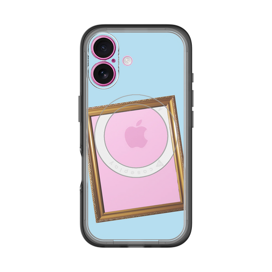 スリムプロテクションプレミアムケース with MagSafe［ Photo Frame - Light Blue ］