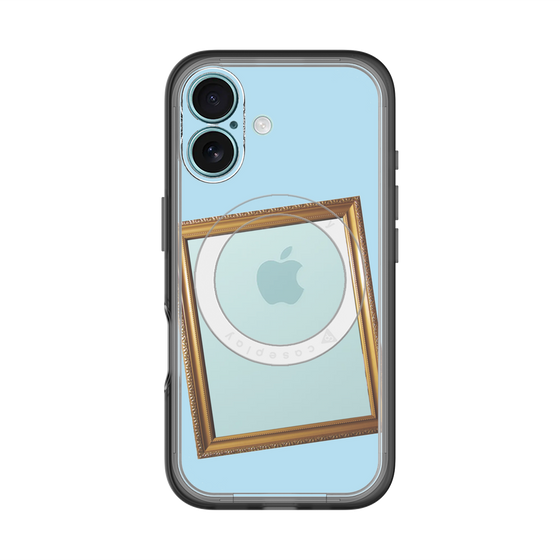 スリムプロテクションプレミアムケース with MagSafe［ Photo Frame - Light Blue ］