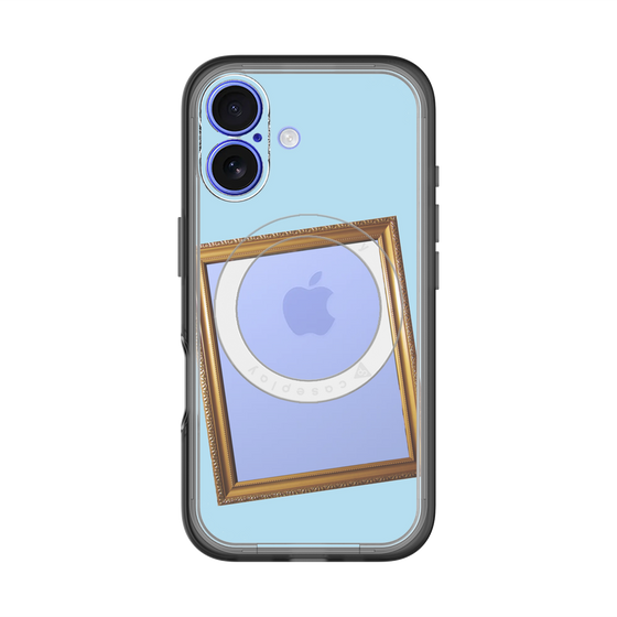 スリムプロテクションプレミアムケース with MagSafe［ Photo Frame - Light Blue ］