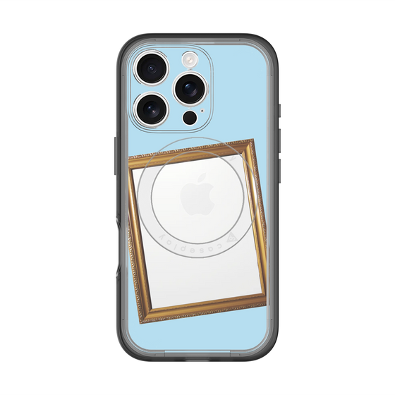 スリムプロテクションプレミアムケース with MagSafe［ Photo Frame - Light Blue ］