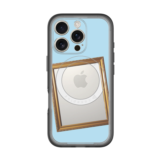 スリムプロテクションプレミアムケース with MagSafe［ Photo Frame - Light Blue ］