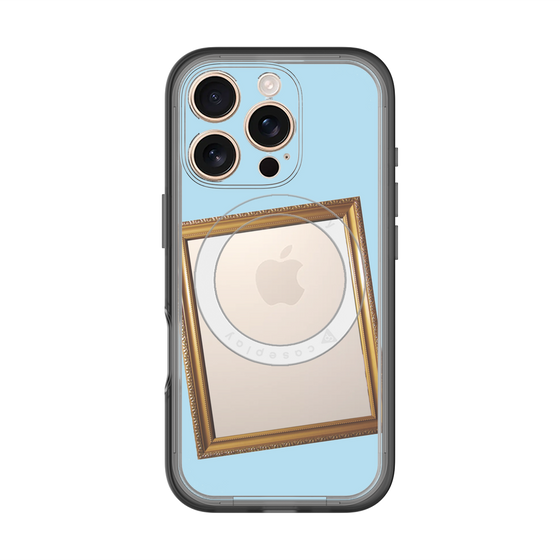 スリムプロテクションプレミアムケース with MagSafe［ Photo Frame - Light Blue ］