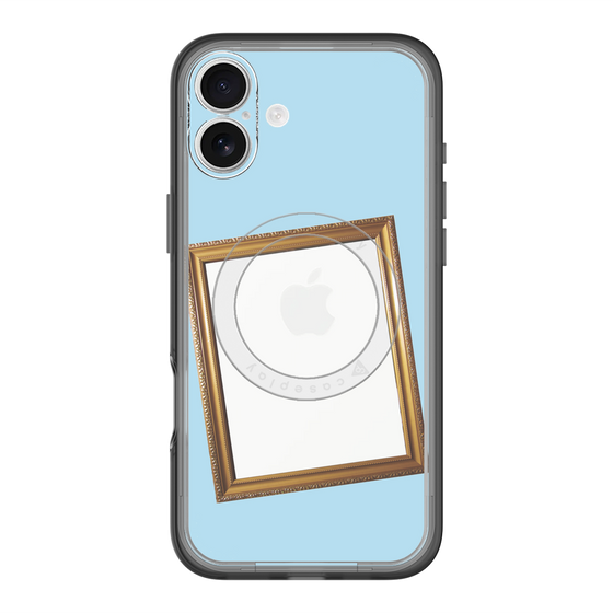 スリムプロテクションプレミアムケース with MagSafe［ Photo Frame - Light Blue ］