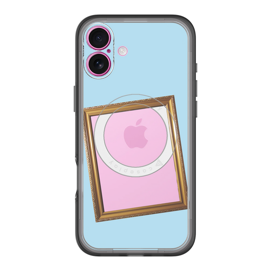 スリムプロテクションプレミアムケース with MagSafe［ Photo Frame - Light Blue ］